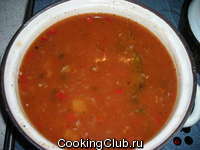 Томатный суп с кабачками